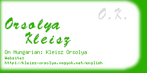 orsolya kleisz business card